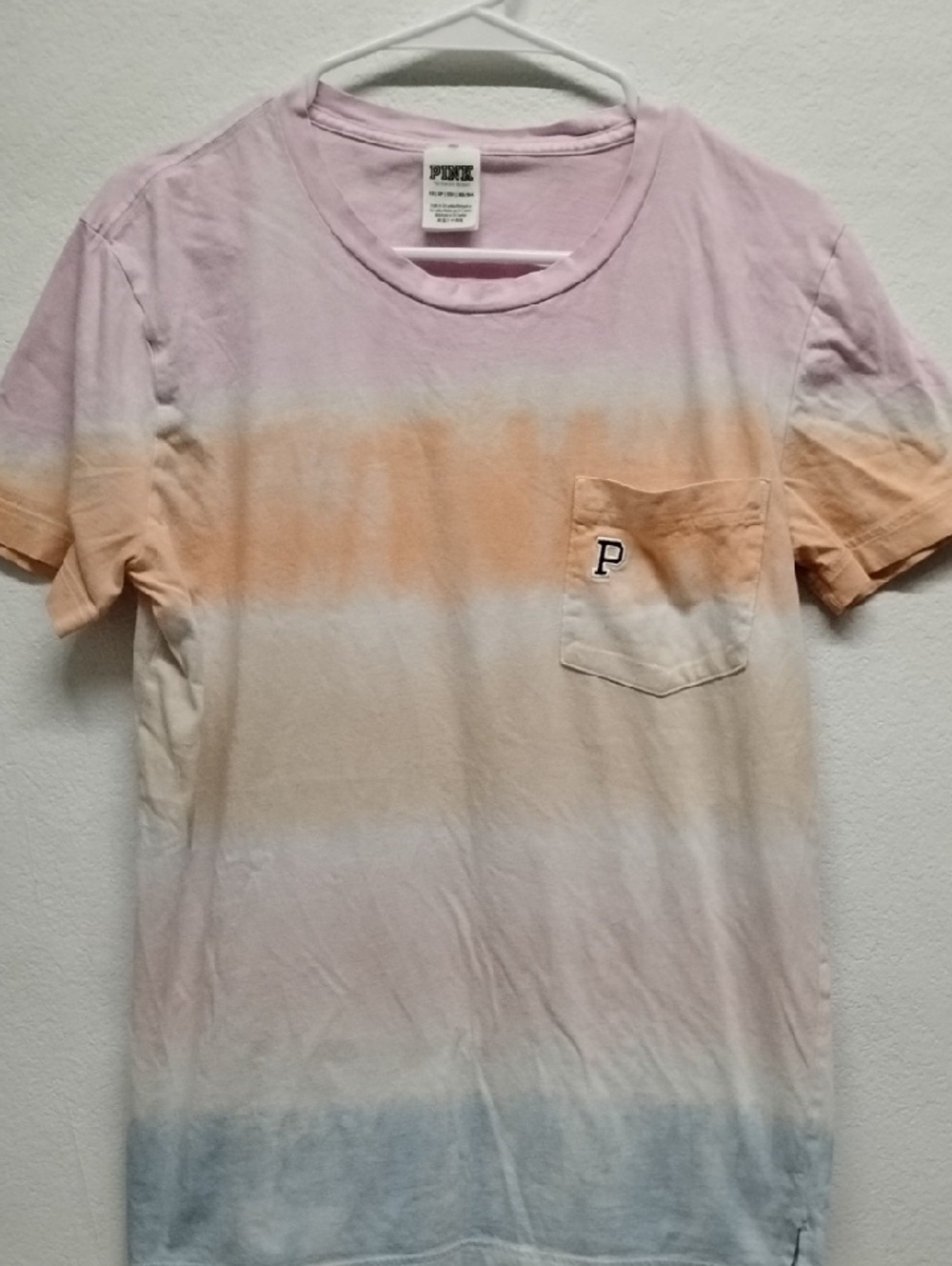 PINK Victoria's Secret Light Pink Ombre Crewneck Tee